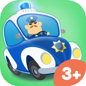 Kleine Polizei Kinder Abenteuer Spiele App – fahre verschiedene Polizeiautos