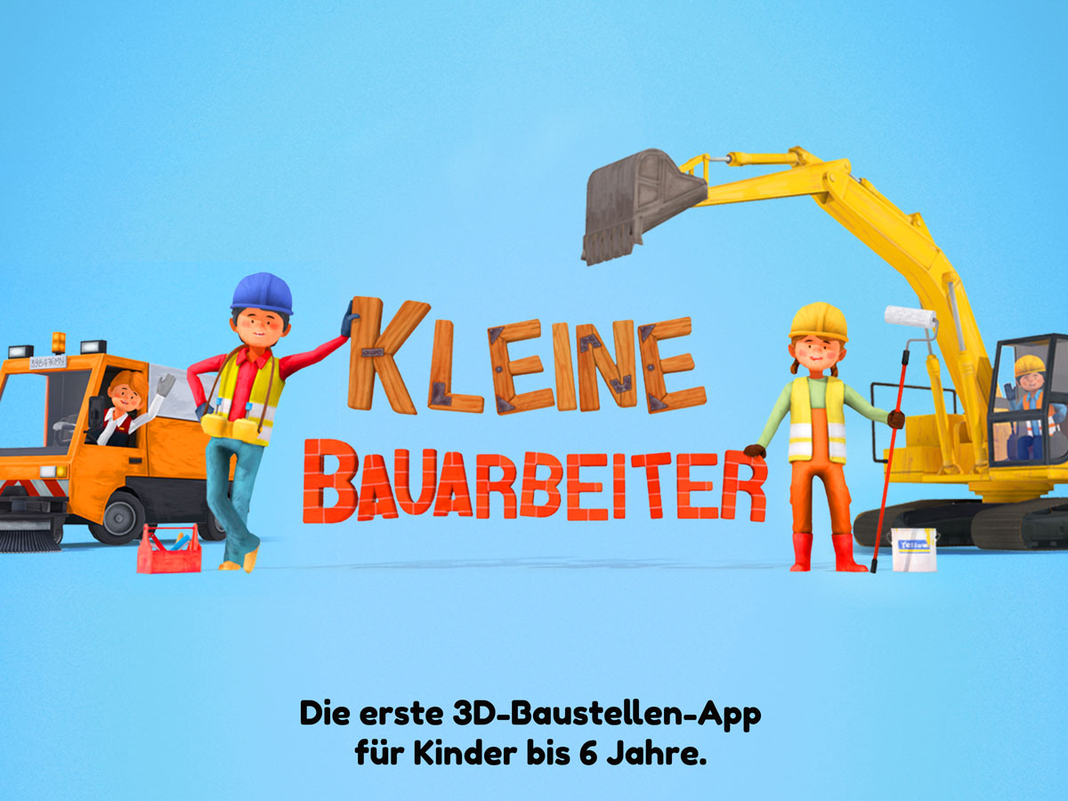 Kleine Bauarbeiter 3D Kinder App – Baustellen-Spiel für Kinder bis 6 Jahre