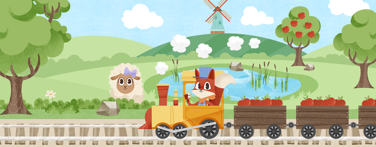 Little Fox Train Adventures – adorable game for toddlers illustrated by Karoline Pietrowski